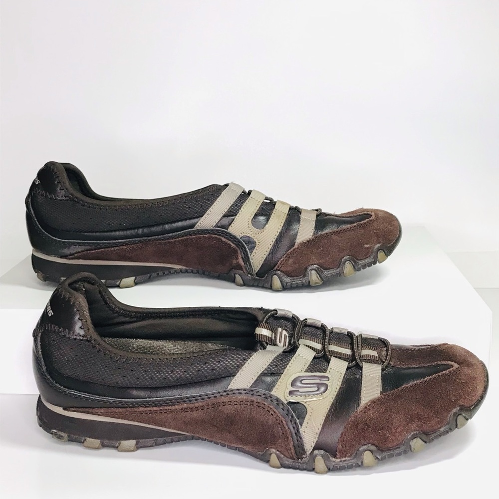 Brown Skechers sneakers